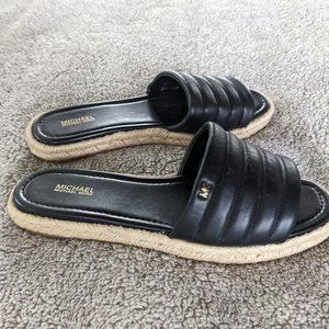 Michael Kors Espadrilles Jute Platform Sandals Slide